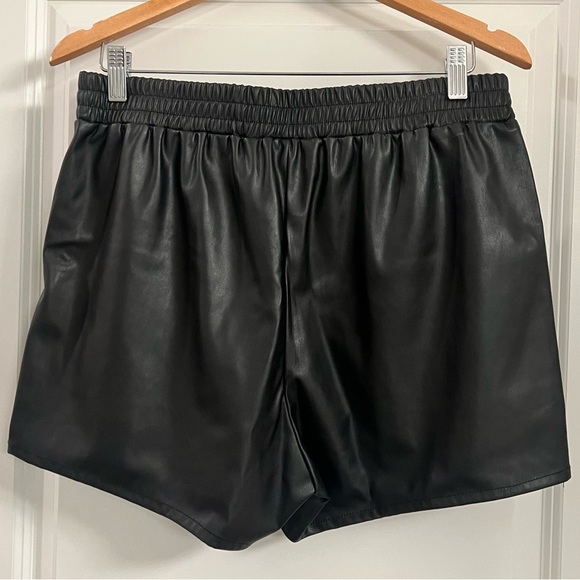 EUC Shinestar Vegan Leather Shorts - Picture 2 of 4